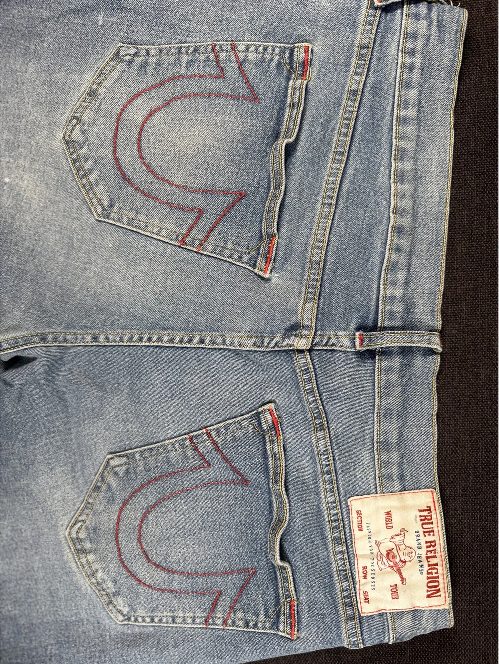 True Religion Ricky Relaxed Straight Denim Shorts Size 36